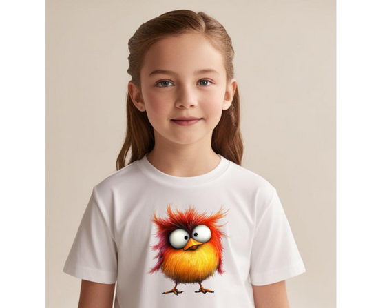 Girls Angry Cartoon White T-shirts
